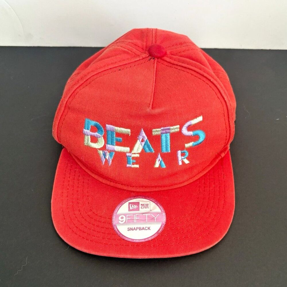 New Era 9FIFTY Beats Wear Red Snapback Hat Cap Embroidered Hip Hop Streetwear